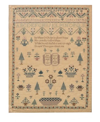 Lot 306 - George IV needlework sampler by MA Slipper, aged 11, 1827