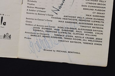 Lot 148 - Signed Antony and Cleopatra programme - Vivien Leigh, Laurence Olivier, etc