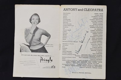 Lot 148 - Signed Antony and Cleopatra programme - Vivien Leigh, Laurence Olivier, etc