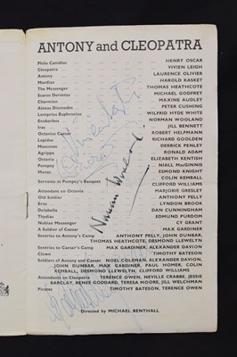 Lot 148 - Signed Antony and Cleopatra programme - Vivien Leigh, Laurence Olivier, etc