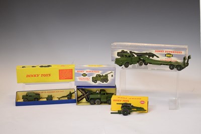 Lot 266 - Dinky - Four boxed diecast model military vehicles