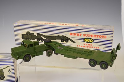 Lot 266 - Dinky - Four boxed diecast model military vehicles