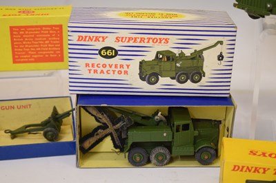 Lot 266 - Dinky - Four boxed diecast model military vehicles