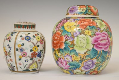 Lot 461 - Two Oriental ginger jars with covers