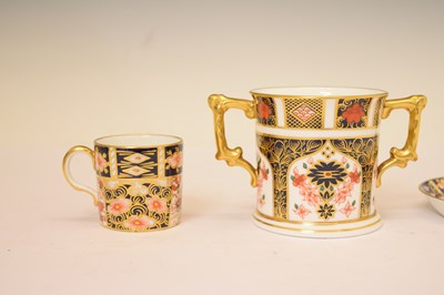 Lot 432 - Royal Crown Derby - Old Imari pattern loving cup and Imari cup and saucer