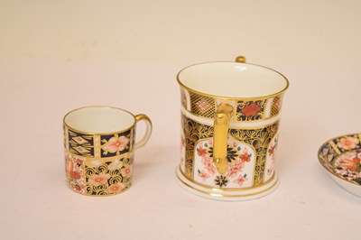 Lot 432 - Royal Crown Derby - Old Imari pattern loving cup and Imari cup and saucer