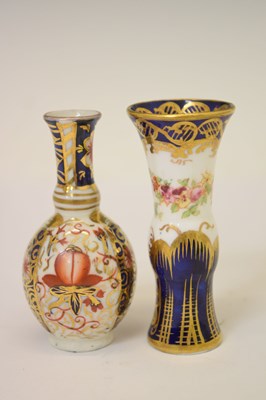 Lot 434 - Pair of Royal Crown Derby Imari Witches pattern miniature vases