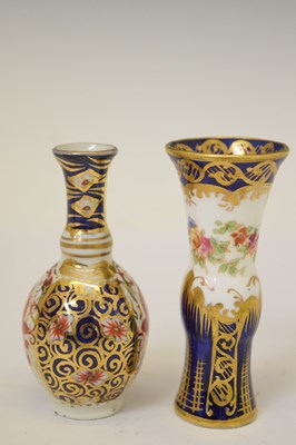 Lot 434 - Pair of Royal Crown Derby Imari Witches pattern miniature vases