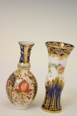 Lot 434 - Pair of Royal Crown Derby Imari Witches pattern miniature vases