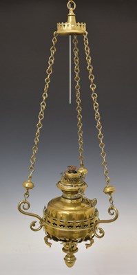 Lot 351 - Early 20th century brass ecclesiastical light fitting