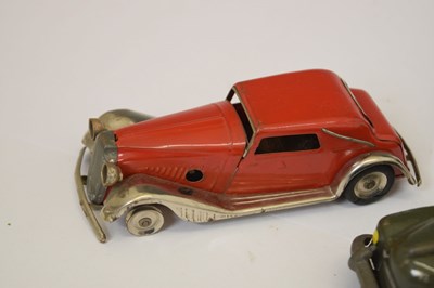 Lot 268 - Two Triang Minic tinplate clockwork vehicles and a Japanese tinplate car