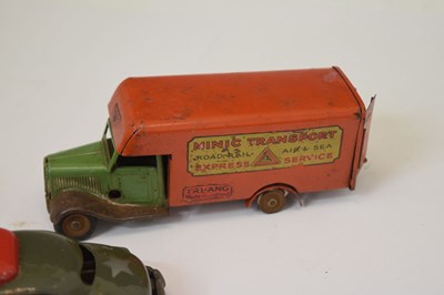 Lot 268 - Two Triang Minic tinplate clockwork vehicles and a Japanese tinplate car