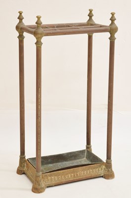 Lot 627 - Victorian gilt metal stick stand