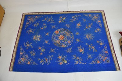 Lot 470 - 19th century Chinese silk wall hanging