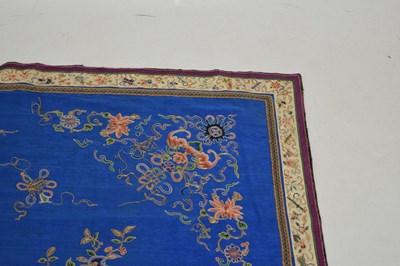 Lot 470 - 19th century Chinese silk wall hanging