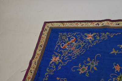 Lot 470 - 19th century Chinese silk wall hanging