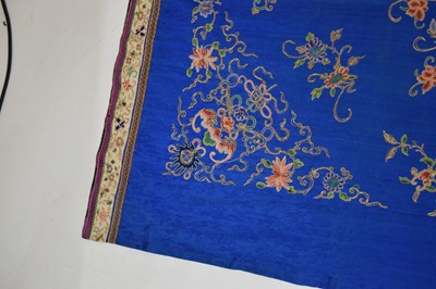 Lot 470 - 19th century Chinese silk wall hanging