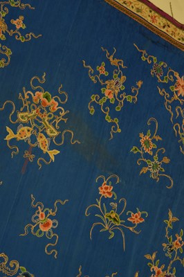 Lot 470 - 19th century Chinese silk wall hanging