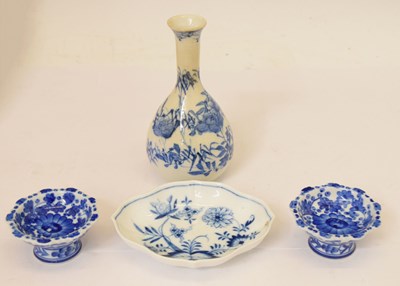 Lot 375 - Meissen dish, blue and white Japanese vase, etc.