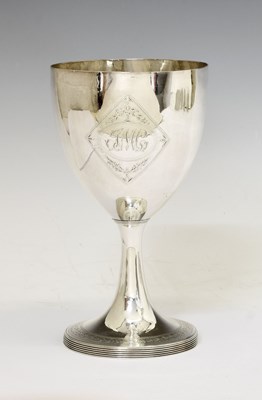 Lot George III silver goblet