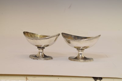 Lot Pair of Scottish George III silver salts