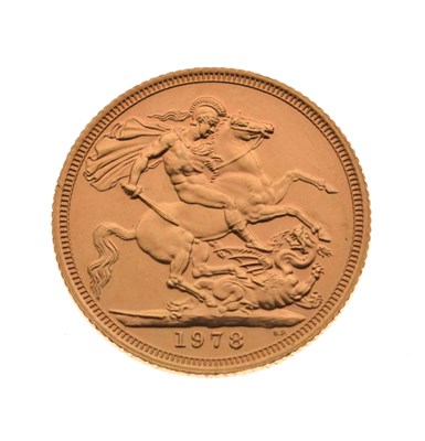 Lot 220 - Elizabeth II gold sovereign, 1978