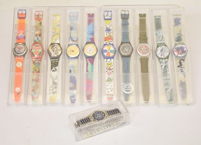 Lot 126 - Swatch - Group of eleven quartz wristwatches