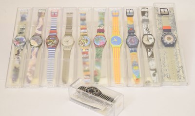 Lot 127 - Swatch - Group of eleven quartz wristwatches