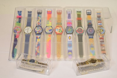 Lot 128 - Swatch - Group of eleven quartz wristwatches