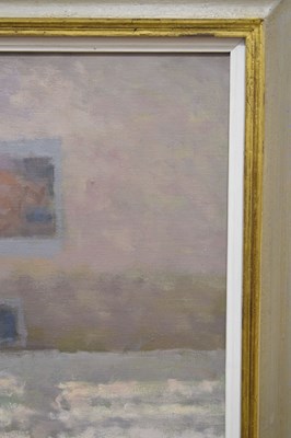 Lot 415 - Jacqueline Williams, NEAC (British, b.1962) - Oil on canvas - 'Tea by the window'
