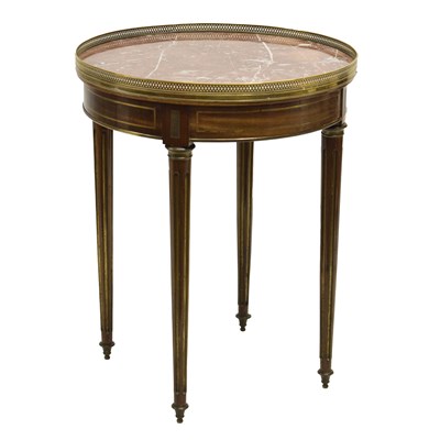 Lot 517 - French brass-mounted mahogany circular occasional table