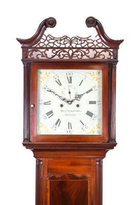 Lot 512 - Irish George IV mahogany-cased 8-day painted dial longcase clock