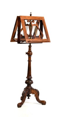 Lot 519 - Victorian rosewood duet music stand