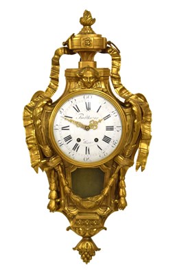 Lot 482 - 19th Century French brass cartel clock