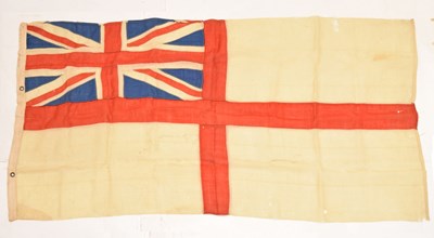 Lot 448 - Second World War era cotton white Naval ensign