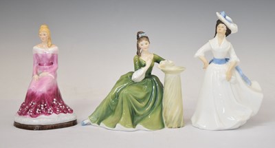 Lot 497 - Royal Doulton - Two porcelain figures and one other