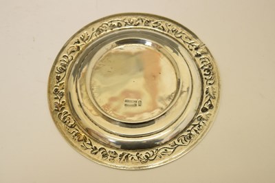 Lot 292 - Chinese export silver card tray and cup
