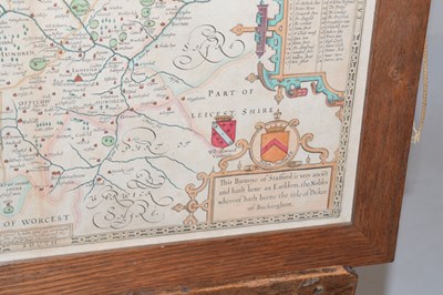 Lot 568 - John Speed - Hand-coloured county map of Staffordshire