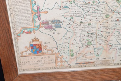 Lot 568 - John Speed - Hand-coloured county map of Staffordshire