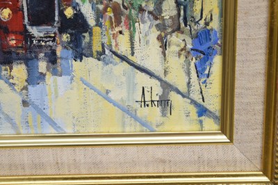 Lot 596 - Alan King (1946-2013) - Oil on canvas - 'London Impressions', towards St. Pauls