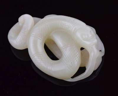 Lot 289 - Chinese carved jade snake or serpent