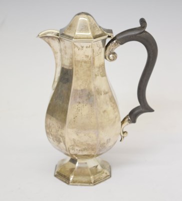 Lot 266 - Edward VII silver coffee pot