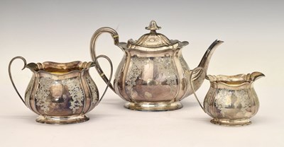 Lot 120 - Edward VII silver three-piece tea set