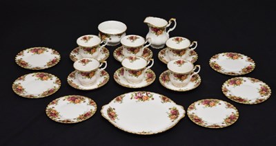 Lot 524 - Royal Albert 'Old Country Roses' tea set for six persons