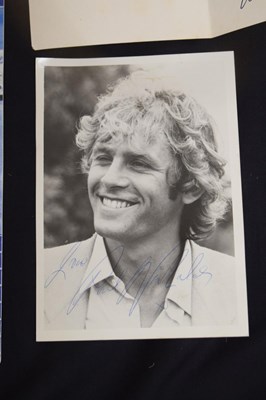 Lot 386 - Autographs - Signed Pele and Geoff Hurst menu, and collection of circa 1980 autographs