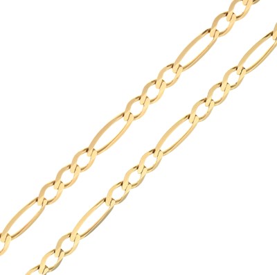 Lot 102 - 9ct gold filed figaro link chain