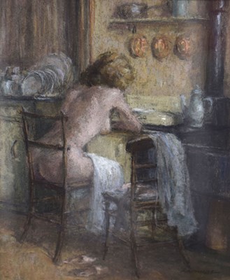 Lot Peter Rasmussen, (b. 1927) - Pastel - Seated nude