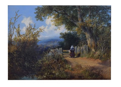 Lot 587 - William Edward Jones, (fl. 1849-1871) - Oil on panel - Landscape