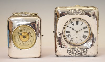 Lot 231 - Goliath pocket watch with desk stand, and a desk clock