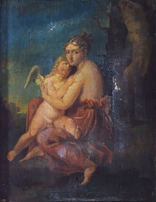 Lot 393 - Continental oil on canvas circa 1800 - Oil on canvas - Cupid and Psyche